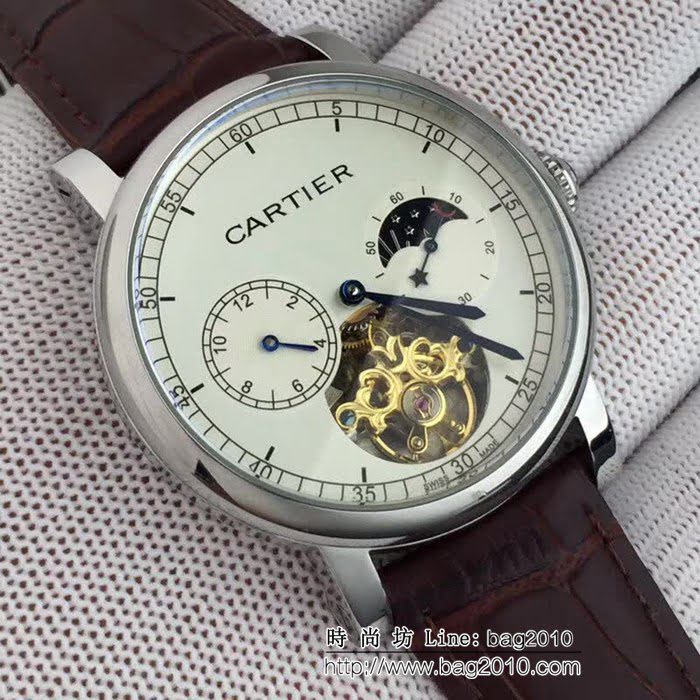 CARTIER卡地亞 倫敦新品 多功能陀飛輪精品男士腕表 WSS0535
